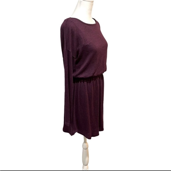 BAR III Purple Long Sleeve Sweater Dress with Elastic Waist - Picture 5 of 11